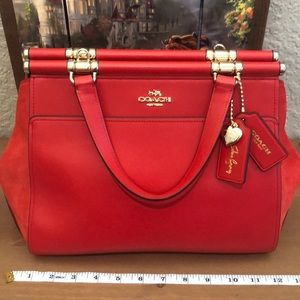 Coach Red Selena Gomez Grace Bag